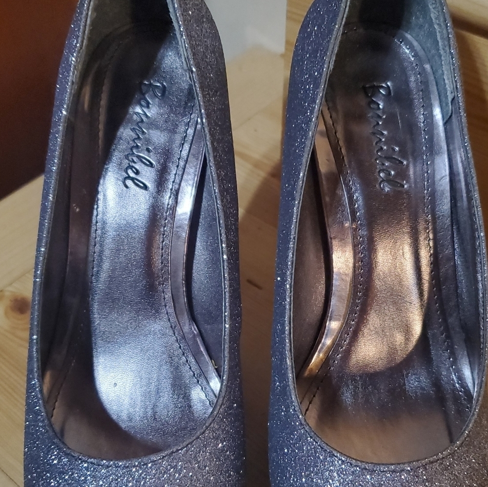 Bonniebel Pewter Stilletto Pumps - Picture 5 of 9